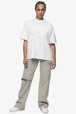 Pegador Tees|Flora Heavy Oversized Tee White