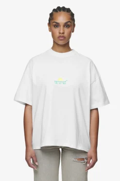 Pegador Tees|Flora Heavy Oversized Tee White