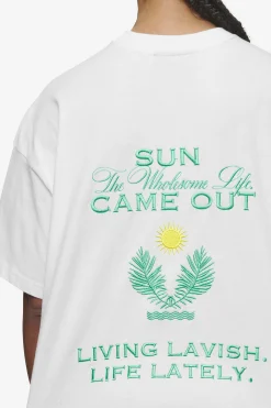 Pegador Tees|Flora Heavy Oversized Tee White