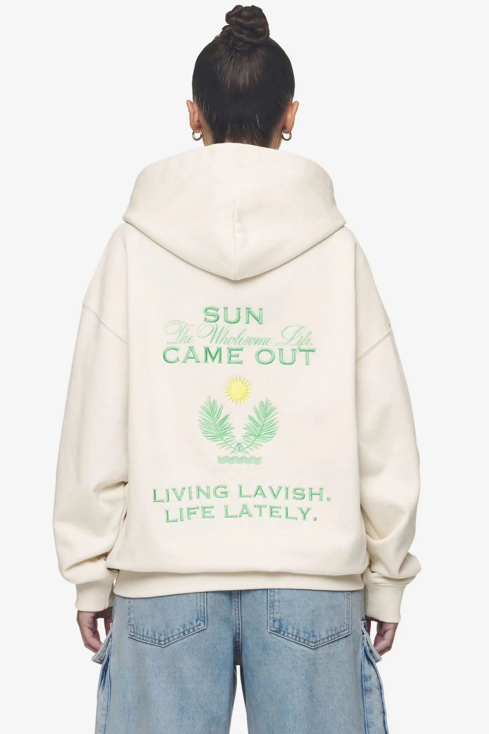 Pegador Hoodies|Zip Hoodies|Flora Sweat Jacket Washed Coast Sand