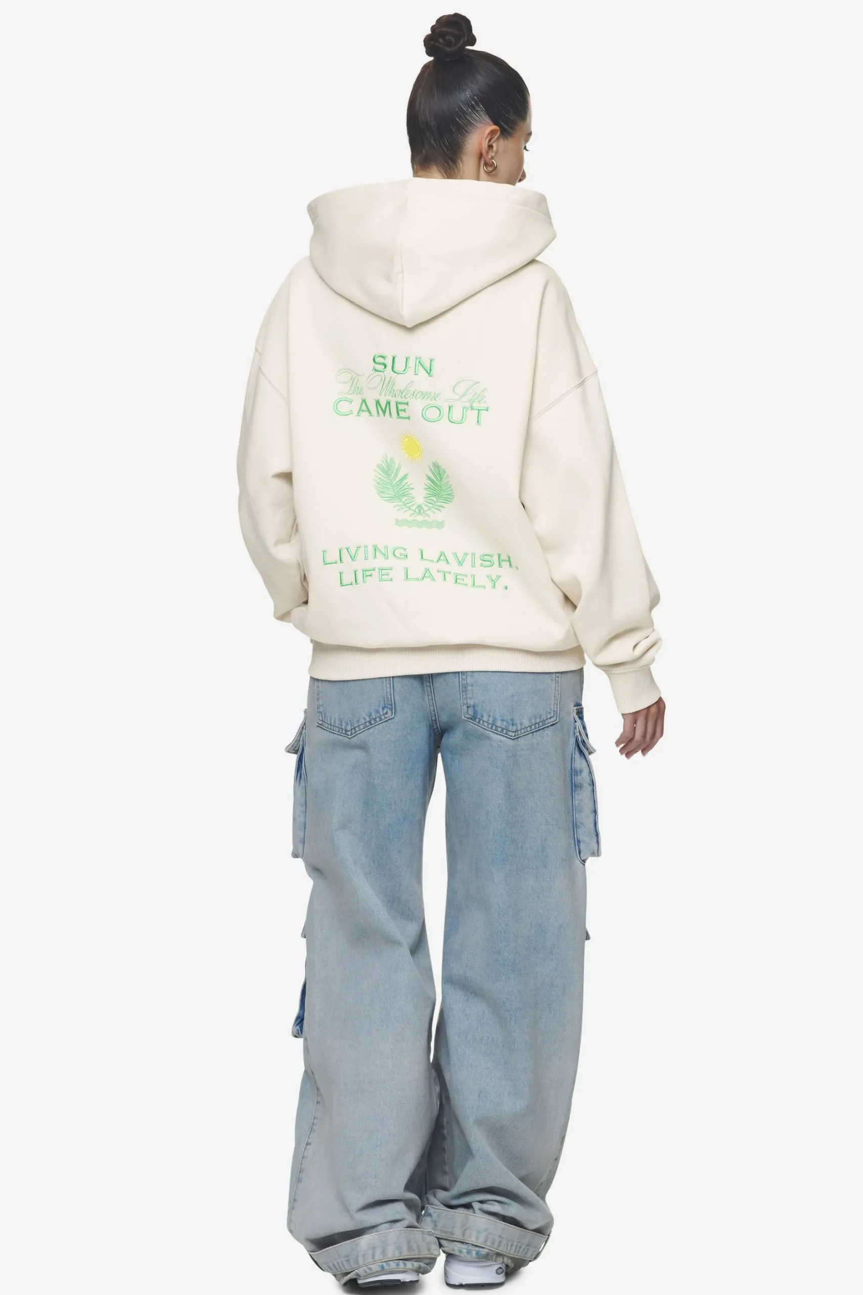 Pegador Hoodies|Zip Hoodies|Flora Sweat Jacket Washed Coast Sand