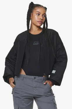 Pegador Jackets|Floro Volume Puffer Bomber Jacket Black