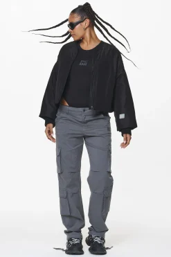 Pegador Jackets|Floro Volume Puffer Bomber Jacket Black