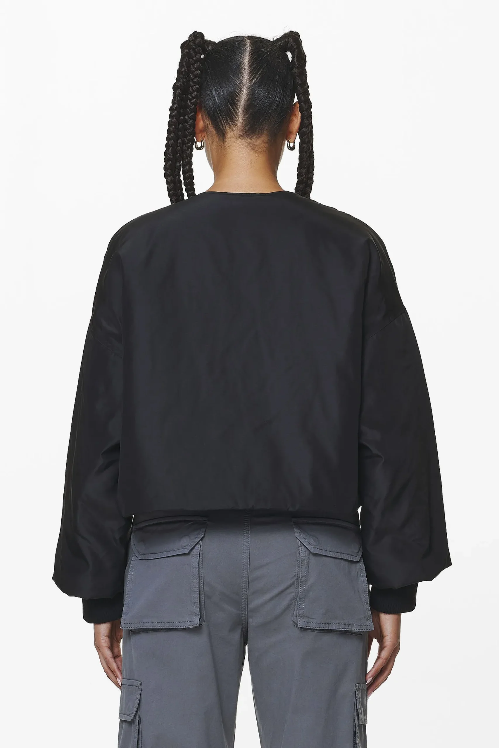 Pegador Jackets|Floro Volume Puffer Bomber Jacket Black