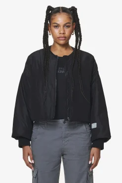 Pegador Jackets|Floro Volume Puffer Bomber Jacket Black