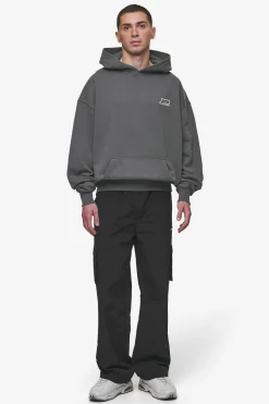 Pegador Hoodies|Fox Oversized Hoodie Washed Anthracite