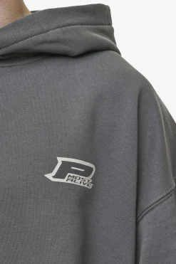 Pegador Hoodies|Fox Oversized Hoodie Washed Anthracite