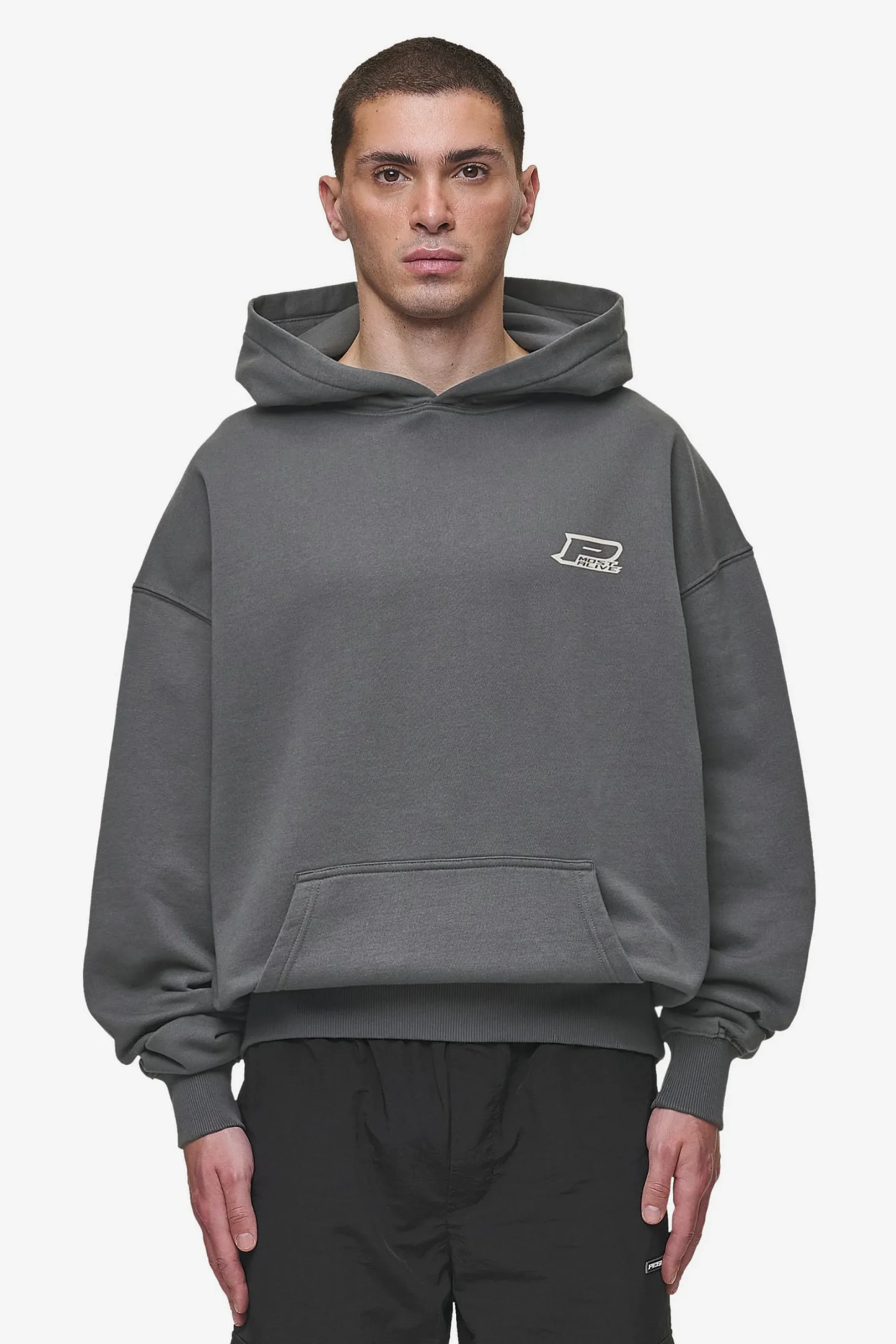 Pegador Hoodies|Fox Oversized Hoodie Washed Anthracite