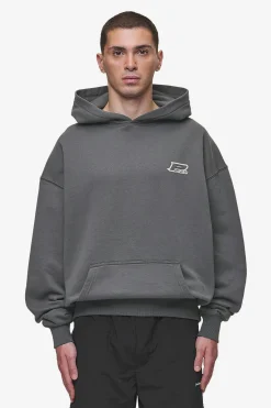 Pegador Hoodies|Fox Oversized Hoodie Washed Anthracite