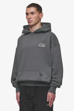 Pegador Hoodies|Fox Oversized Hoodie Washed Anthracite