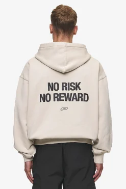 Pegador Hoodies|Zip Hoodies|Fox Oversized Sweat Jacket Washed Light Beige