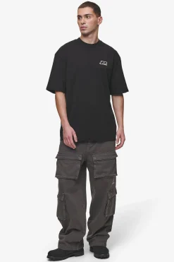 Pegador Tees|Fox Oversized Tee Washed Black
