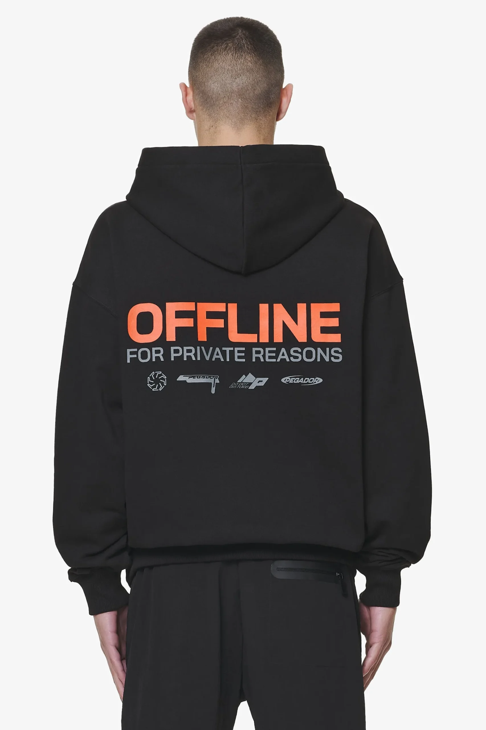 Pegador Hoodies|Furber Oversized Hoodie Black