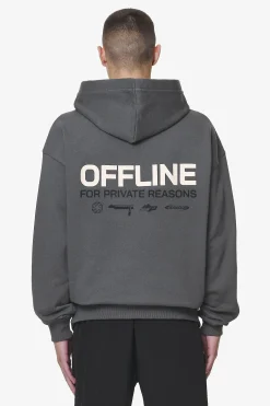 Pegador Hoodies|Furber Oversized Hoodie Washed Volcano Grey