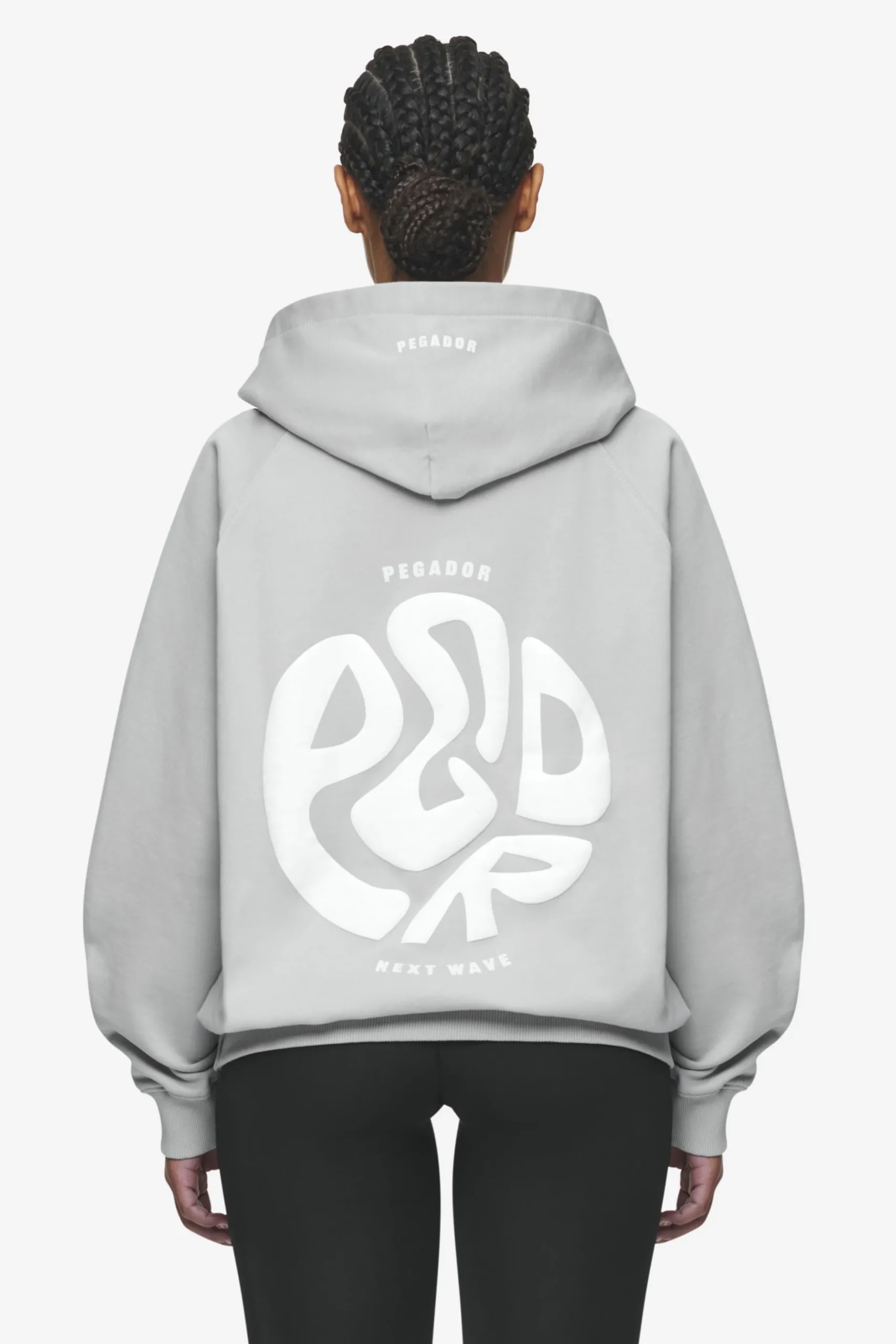 Pegador Hoodies|Zip Hoodies|Gabi Oversized Sweat Jacket Washed Sky Grey