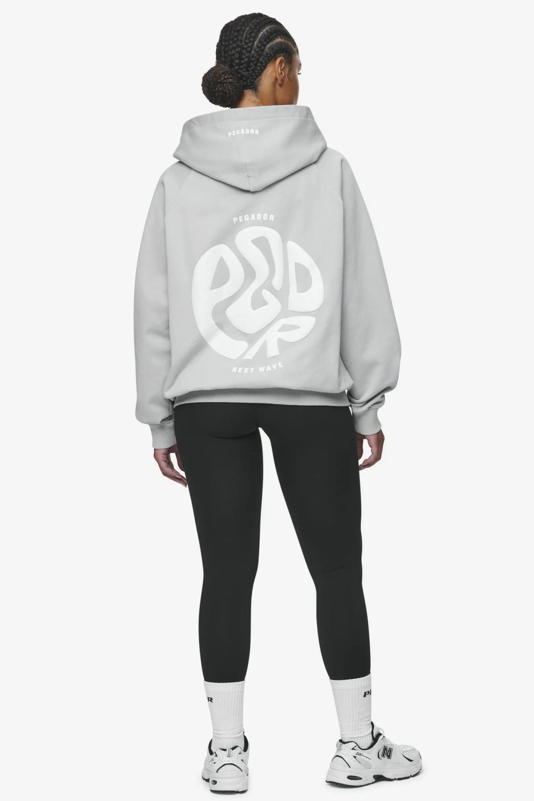Pegador Hoodies|Zip Hoodies|Gabi Oversized Sweat Jacket Washed Sky Grey