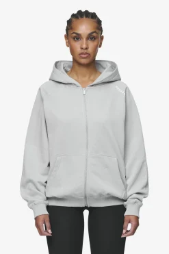 Pegador Hoodies|Zip Hoodies|Gabi Oversized Sweat Jacket Washed Sky Grey