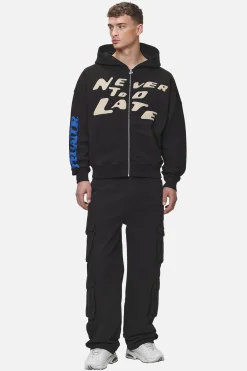 Pegador Cargos|Garlan Wide Cargo Pants Black