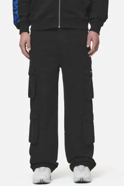 Pegador Cargos|Garlan Wide Cargo Pants Black