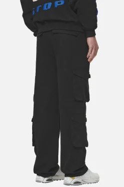 Pegador Cargos|Garlan Wide Cargo Pants Black