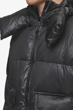 Pegador Jackets|Garrick Vintage Oversized Puffer Jacket Black