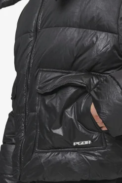 Pegador Jackets|Garrick Vintage Oversized Puffer Jacket Black