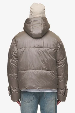 Pegador Jackets|Garrick Vintage Oversized Puffer Jacket Light Brown