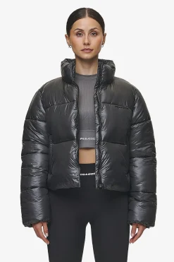 Pegador Jackets|Georgia Light Glossy Puffer Jacket Anthracite