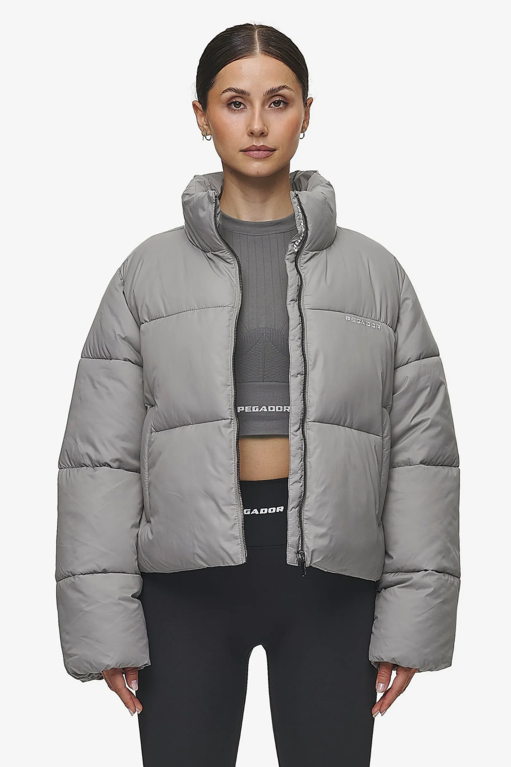 Pegador Jackets|Georgia Puffer Jacket Rock Grey