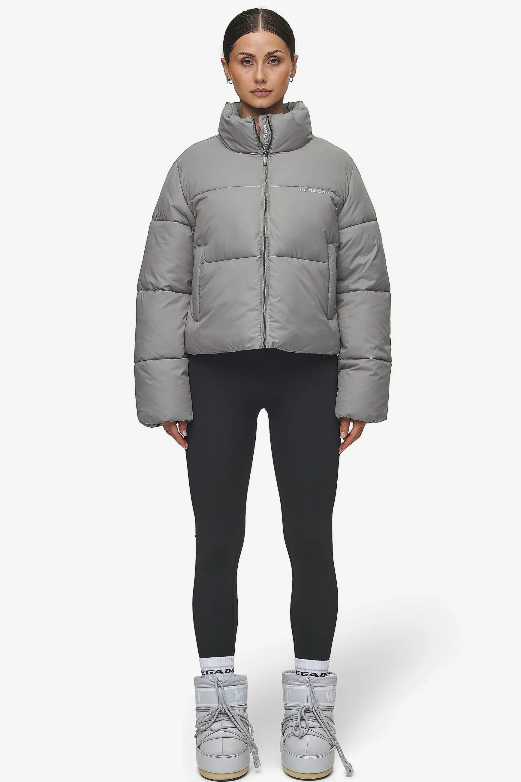 Pegador Jackets|Georgia Puffer Jacket Rock Grey