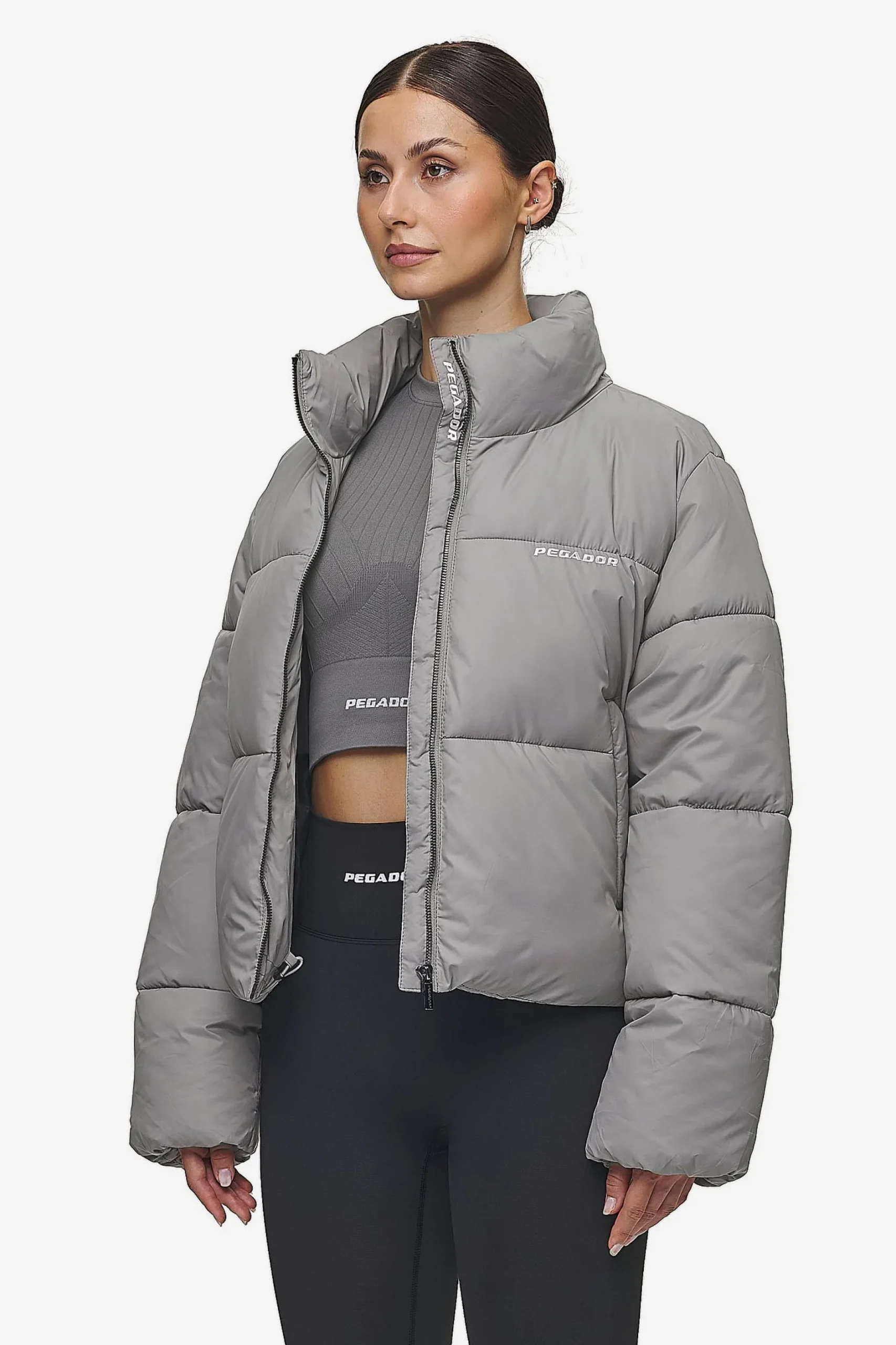 Pegador Jackets|Georgia Puffer Jacket Rock Grey