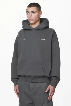 Pegador Hoodies|Gien Oversized Hoodie Washed Volcano Grey