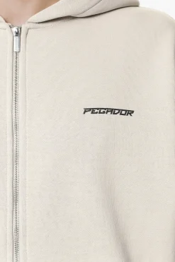 Pegador Hoodies|Zip Hoodies|Gien Oversized Sweat Jacket Washed Dust Cream