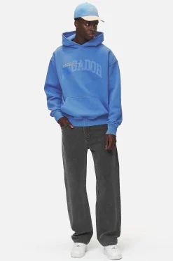 Pegador Hoodies|Gilford Oversized Hoodie Washed Retro Blue