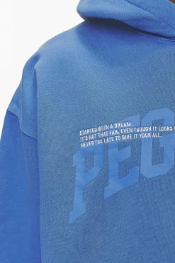 Pegador Hoodies|Gilford Oversized Hoodie Washed Retro Blue