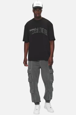 Pegador Tees|Gilford Oversized Tee Washed Black