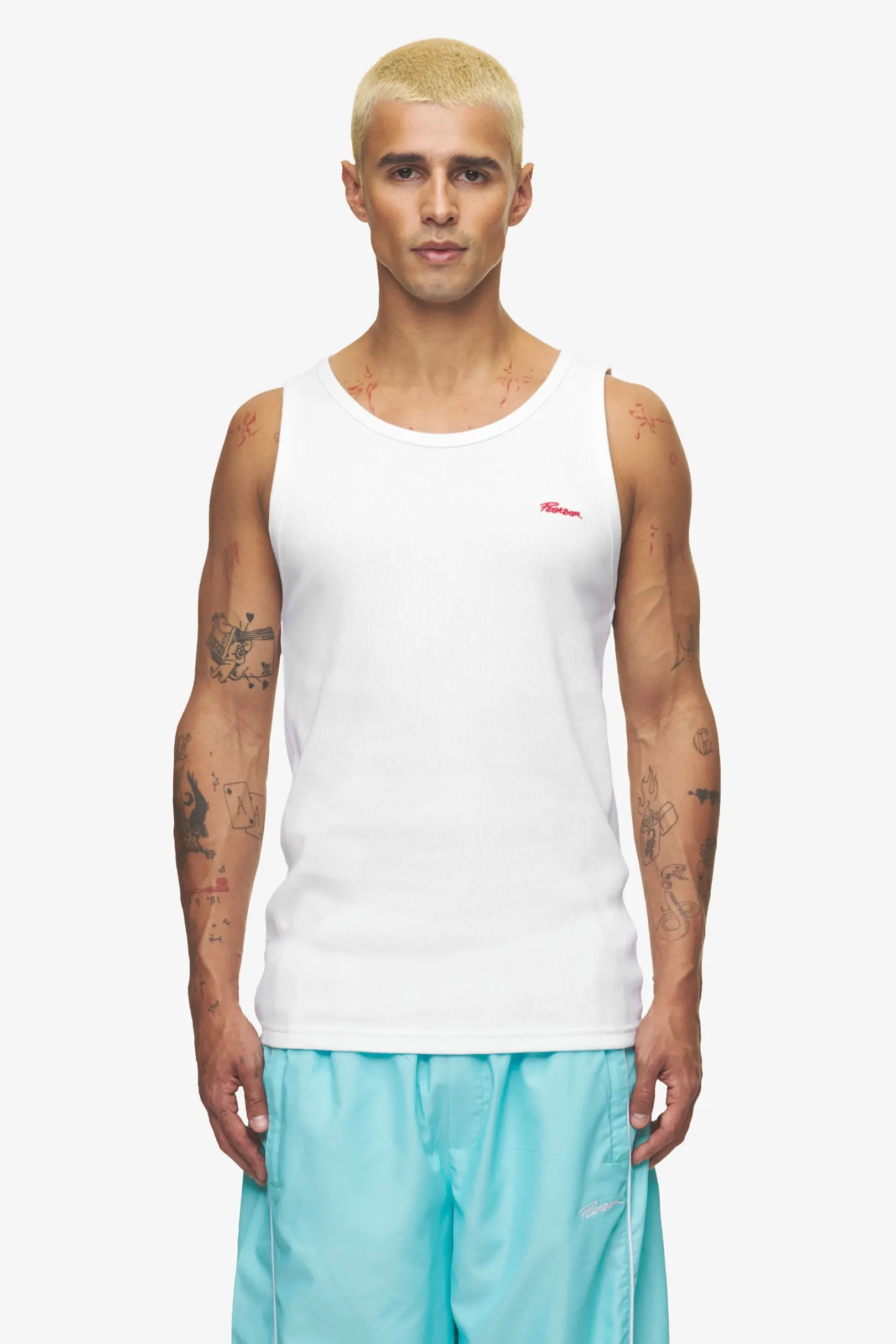 Pegador Tees|Gino Rib Undershirt White Red