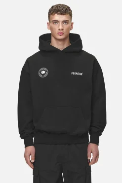 Pegador Hoodies|Gordan Oversized Hoodie Washed Black