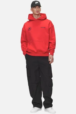 Pegador Hoodies|Gordan Oversized Hoodie Washed Red