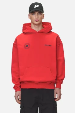 Pegador Hoodies|Gordan Oversized Hoodie Washed Red