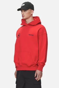 Pegador Hoodies|Gordan Oversized Hoodie Washed Red