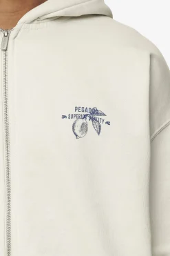 Pegador Hoodies|Zip Hoodies|Goret Oversized Sweat Jacket Washed Salty Cream
