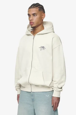 Pegador Hoodies|Zip Hoodies|Goret Oversized Sweat Jacket Washed Salty Cream