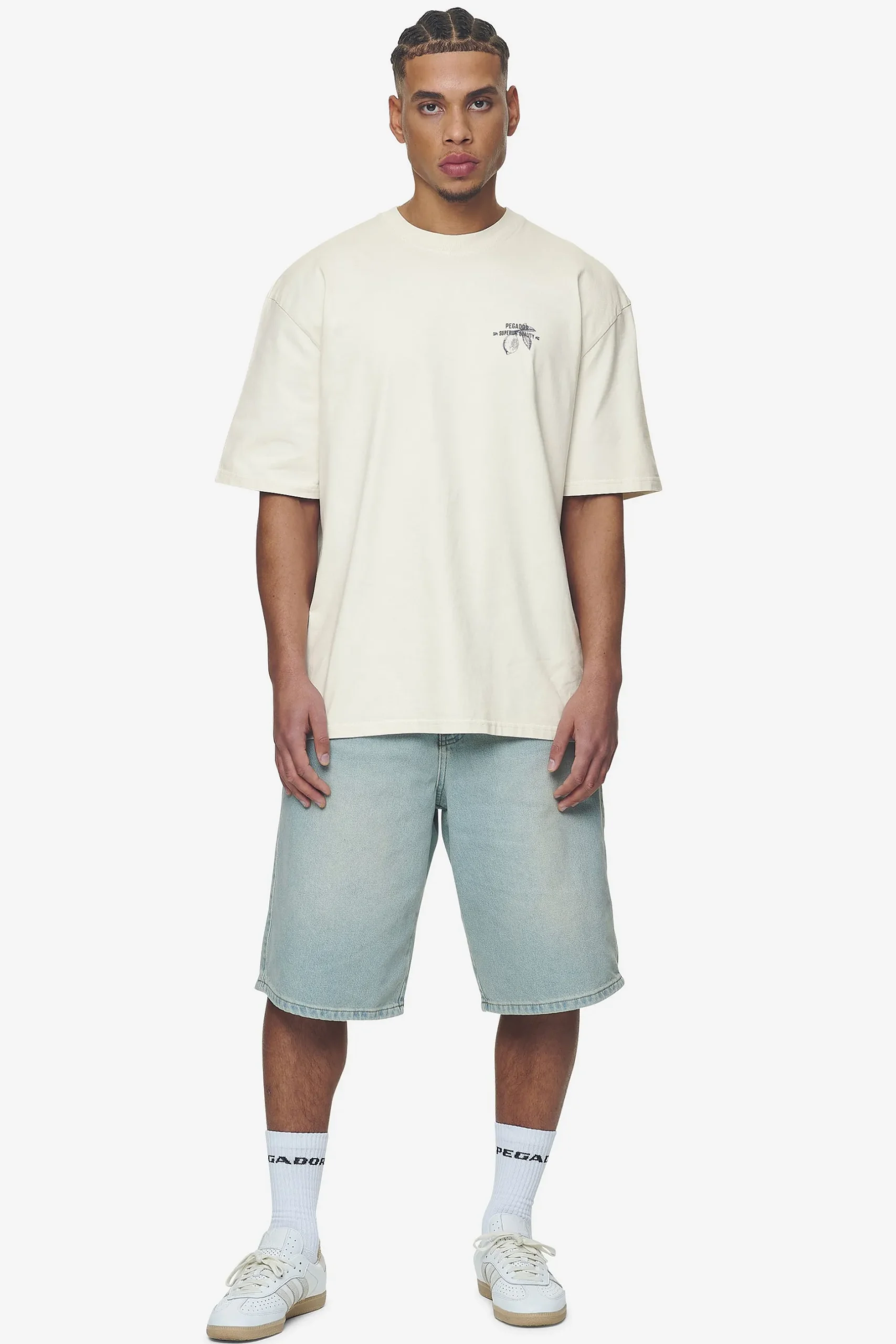 Pegador Tees|Goret Oversized Tee Washed salty cream