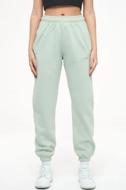 Pegador Pants|Grace High Waisted Sweat Pants Vintage Washed Milky Green Gum