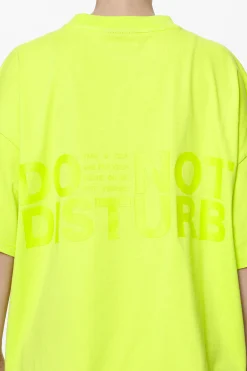 Pegador Tees|Groven Heavy Oversized Tee Washed Lime Yellow