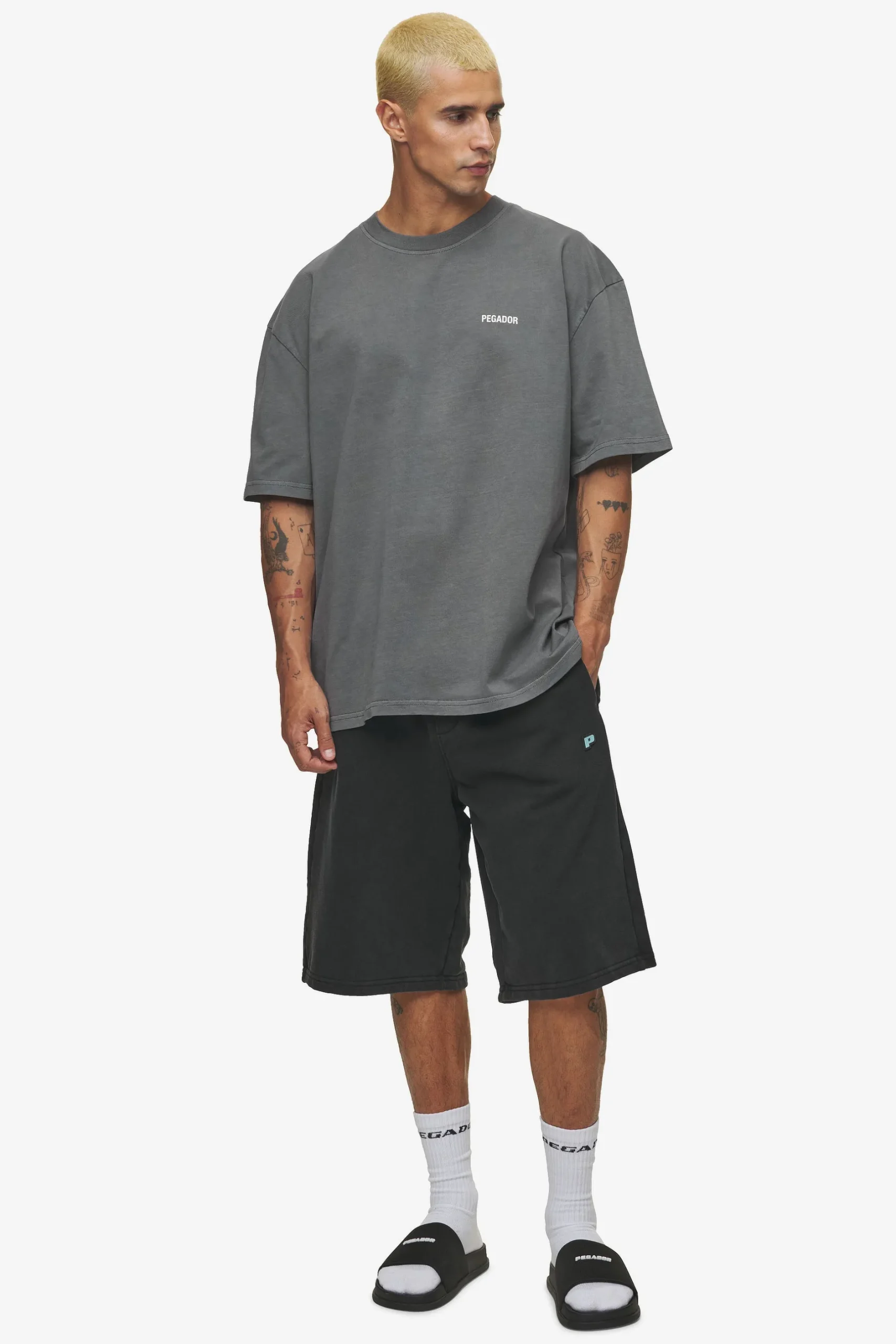 Pegador Tees|Gulati Oversized Tee Vintage Grey