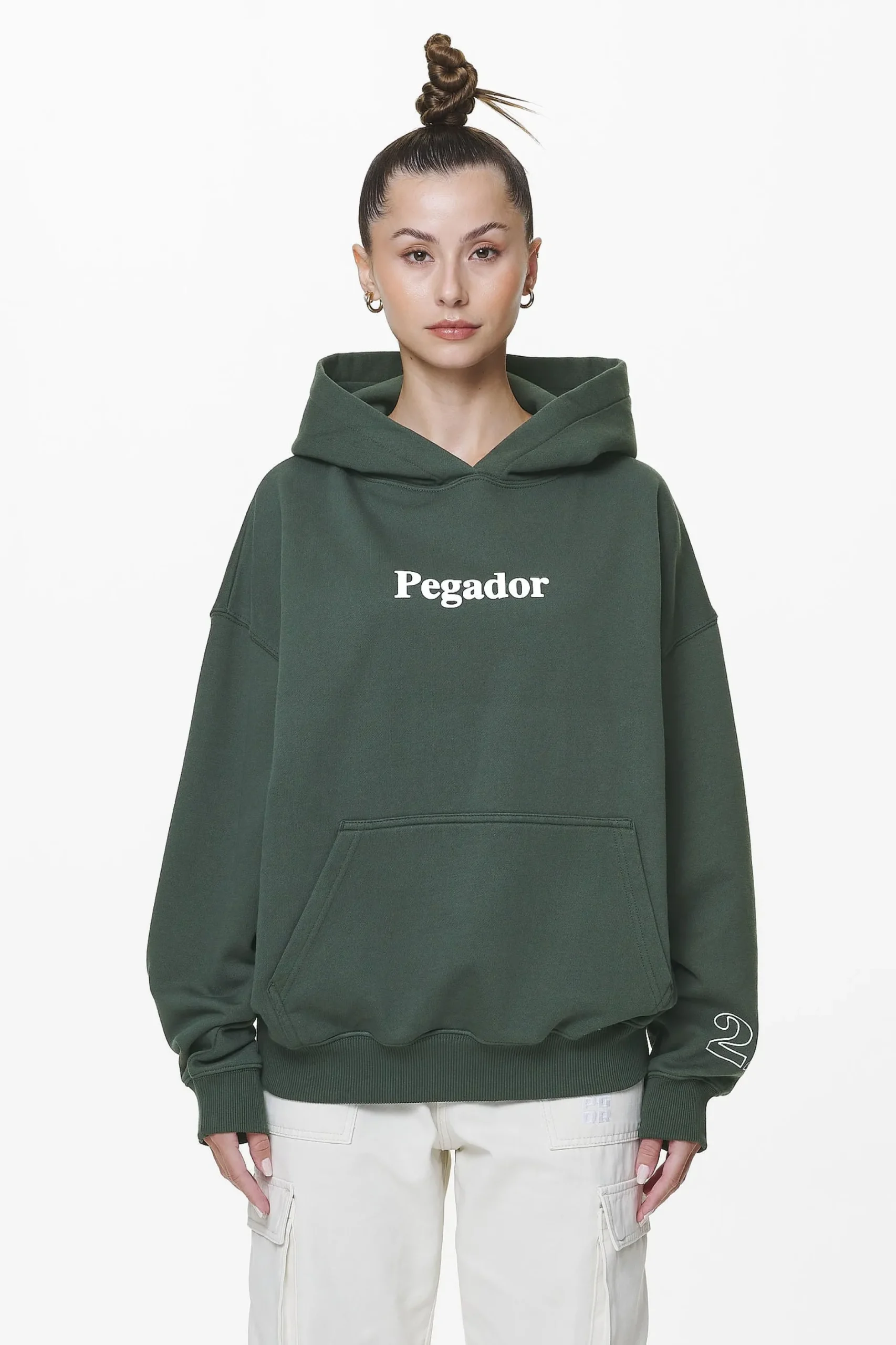 Pegador Hoodies|Habo Oversized Hoodie Washed Sage Green