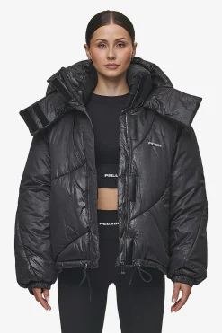 Pegador Jackets|Hailey Vintage Oversized Puffer Jacket Black