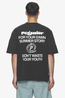 Pegador Tees|Harlan Oversized Tee Vintage black